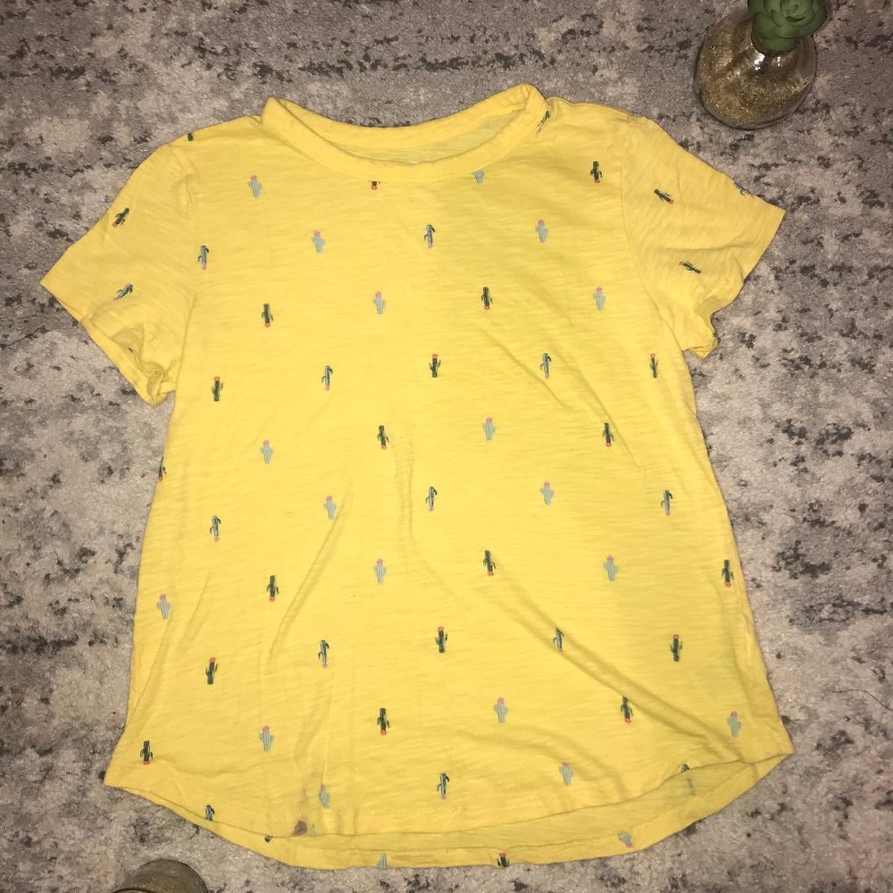 Old Navy Yellow Cactus Shirt Sz XS